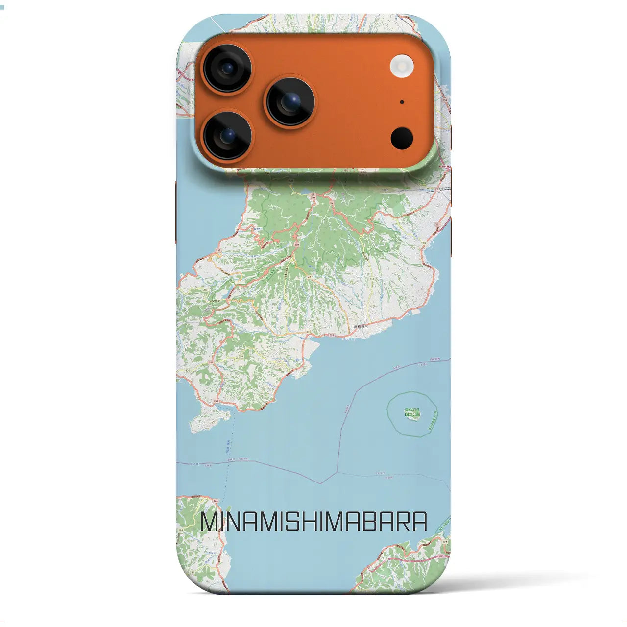 【南島原（長崎県）】地図柄iPhoneケース（バックカバータイプ）