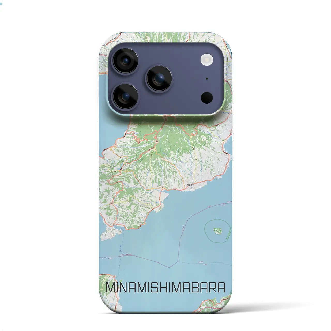 【南島原（長崎県）】地図柄iPhoneケース（バックカバータイプ）