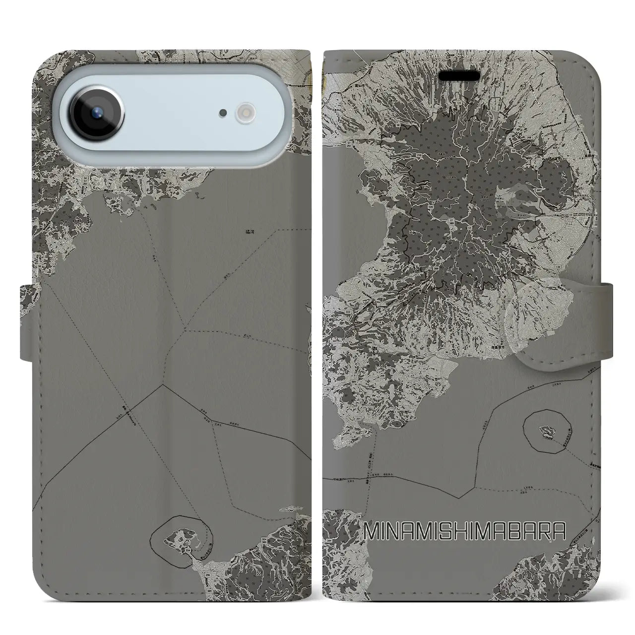 【南島原（長崎県）】地図柄iPhoneケース（手帳タイプ）