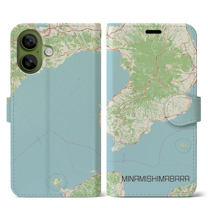 【南島原（長崎県）】地図柄iPhoneケース（手帳タイプ）