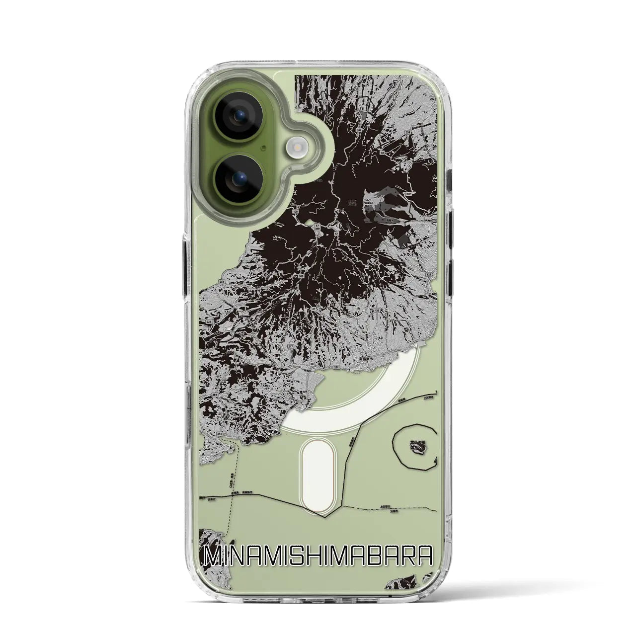 【南島原（長崎県）】地図柄iPhoneケース（MagSafeタイプ）
