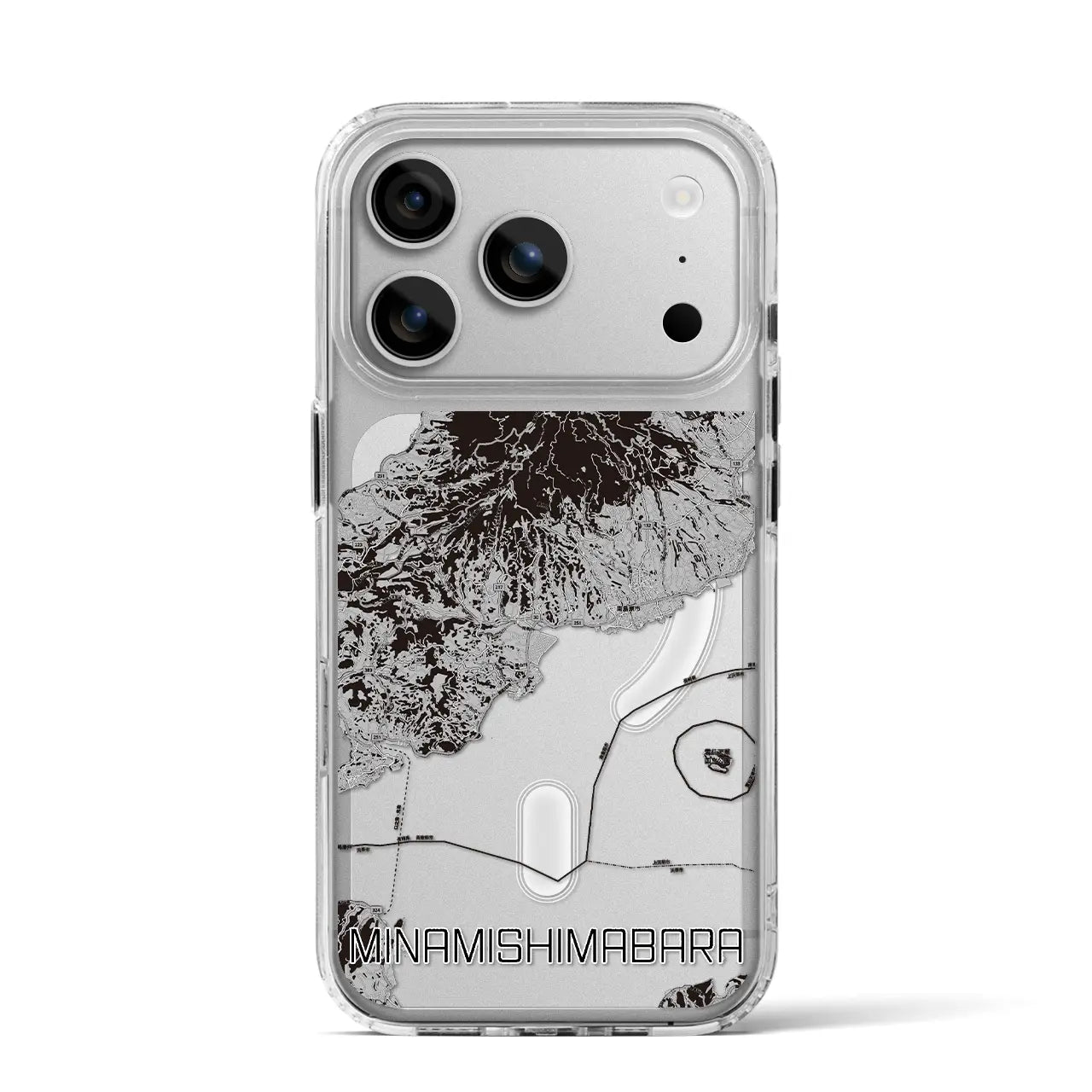 【南島原（長崎県）】地図柄iPhoneケース（MagSafeタイプ）