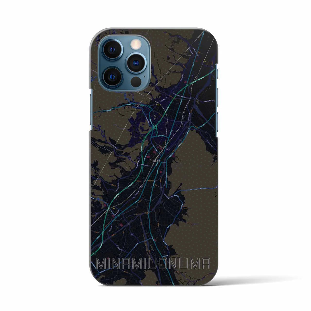 【南魚沼（新潟県）】地図柄iPhoneケース（バックカバータイプ）