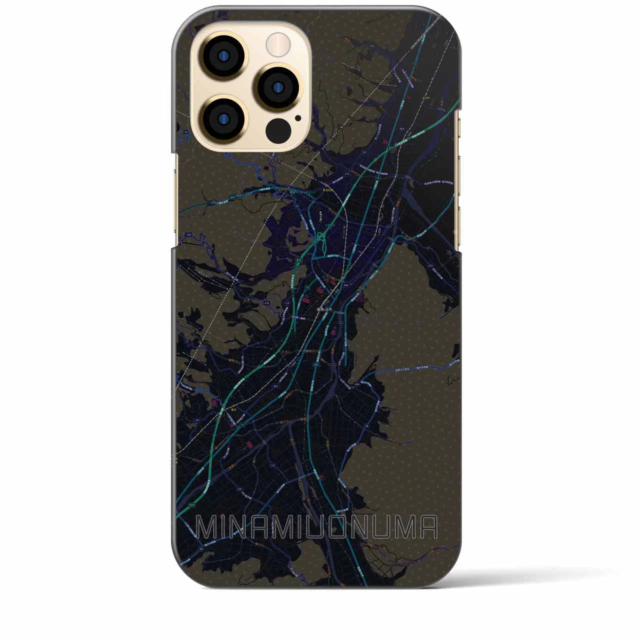 【南魚沼（新潟県）】地図柄iPhoneケース（バックカバータイプ）