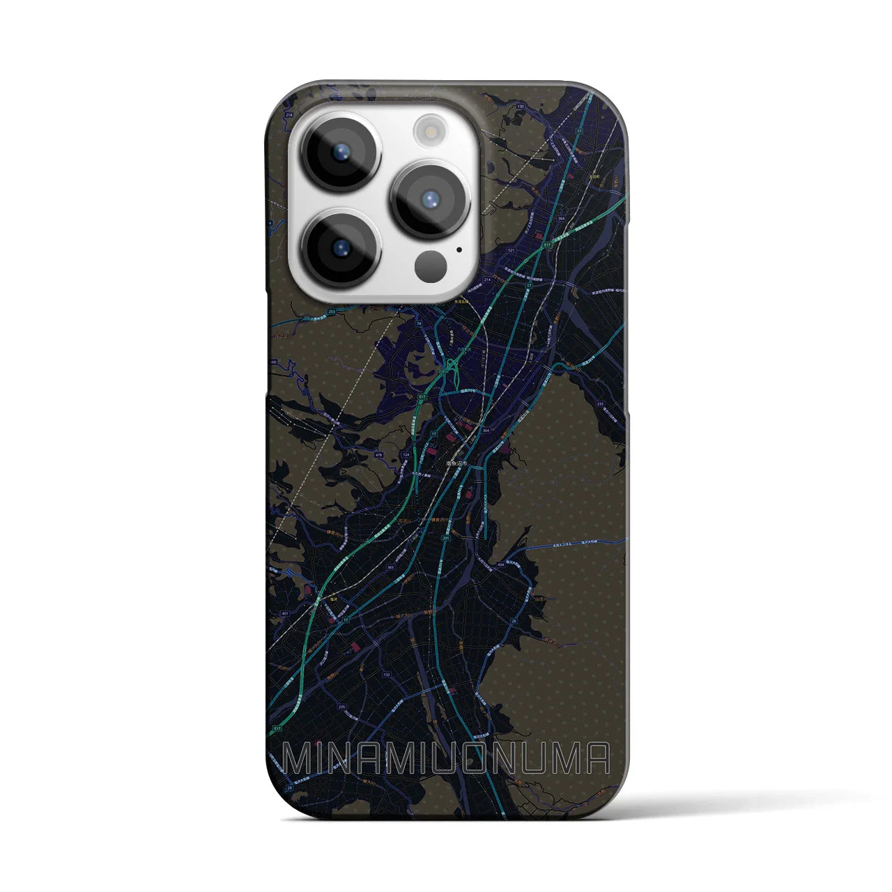 【南魚沼（新潟県）】地図柄iPhoneケース（バックカバータイプ）
