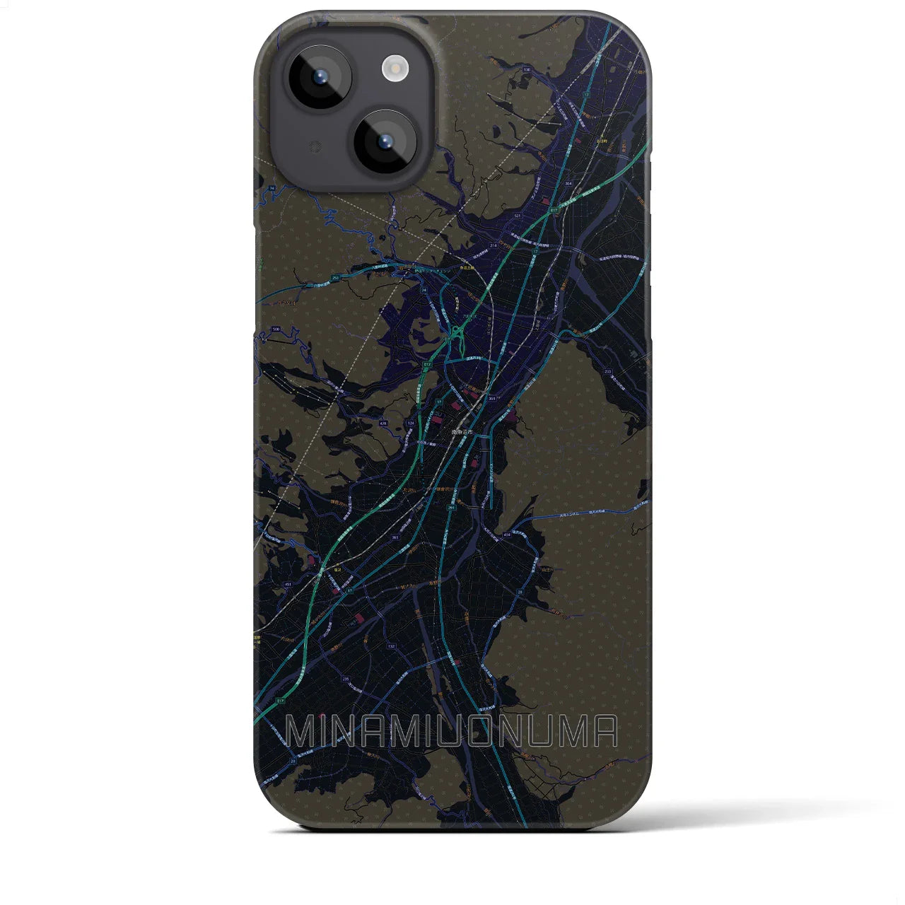 【南魚沼（新潟県）】地図柄iPhoneケース（バックカバータイプ）