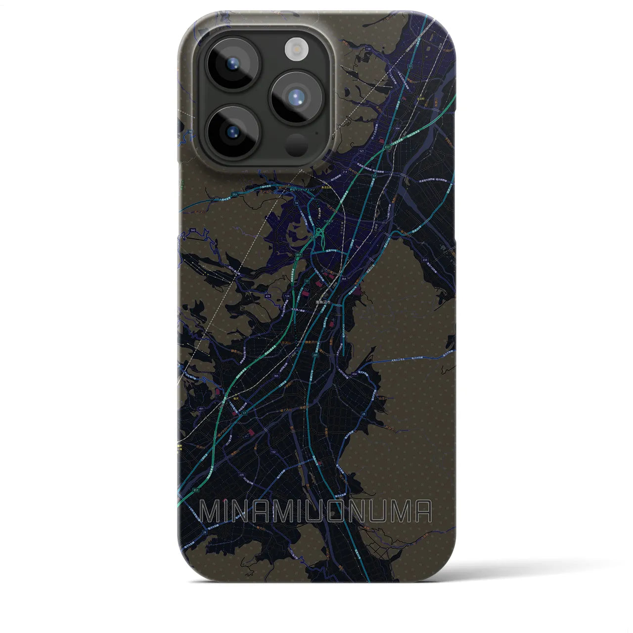 【南魚沼（新潟県）】地図柄iPhoneケース（バックカバータイプ）