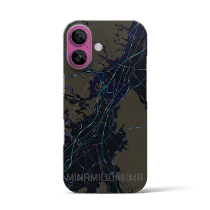 【南魚沼（新潟県）】地図柄iPhoneケース（バックカバータイプ）