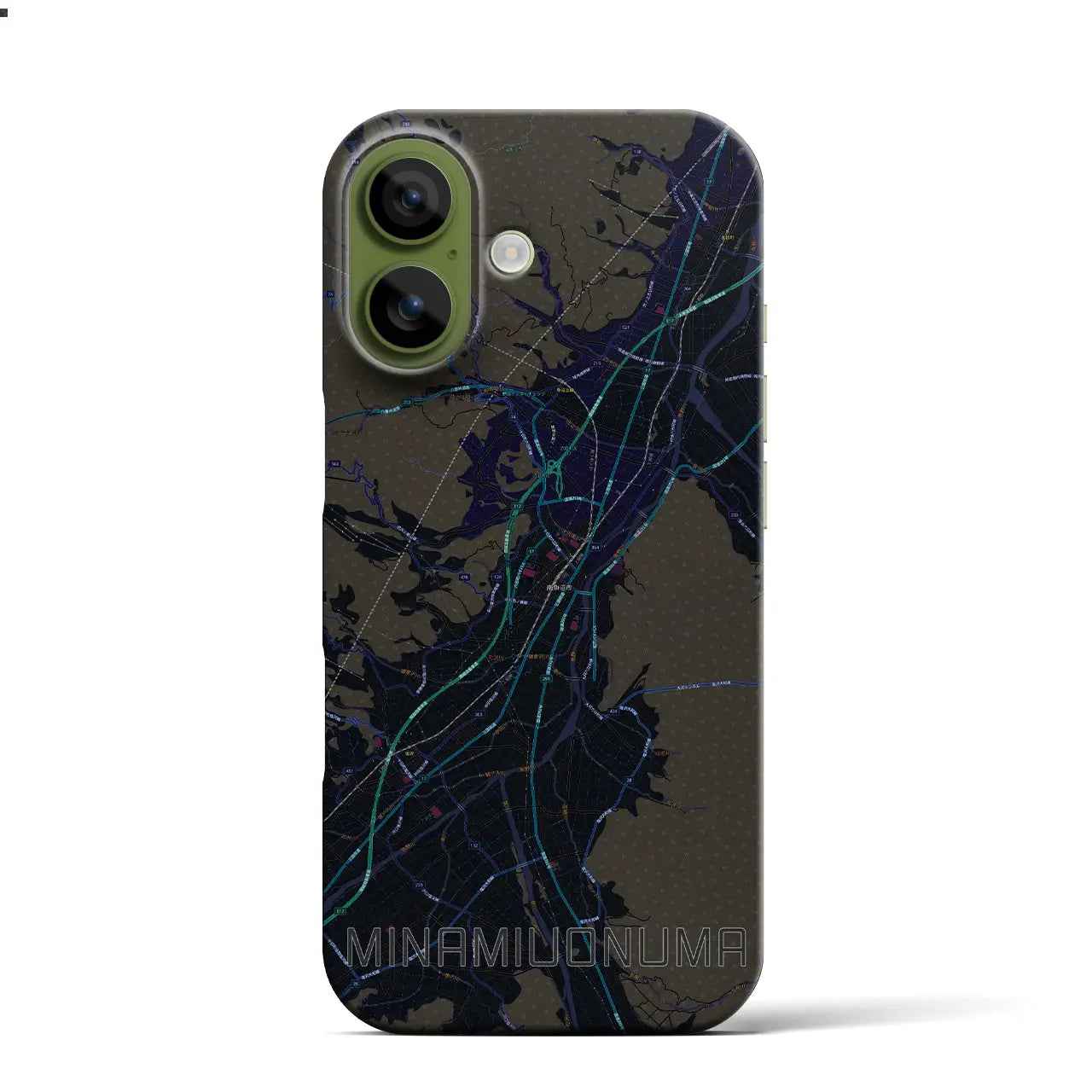 【南魚沼（新潟県）】地図柄iPhoneケース（バックカバータイプ）