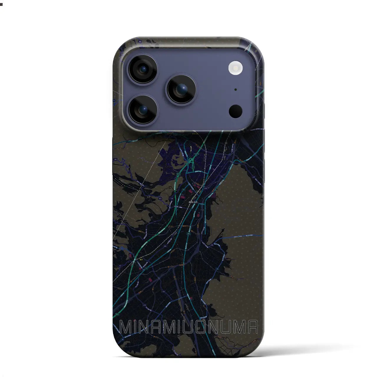 【南魚沼（新潟県）】地図柄iPhoneケース（バックカバータイプ）