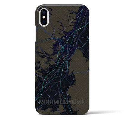 【南魚沼（新潟県）】地図柄iPhoneケース（バックカバータイプ）