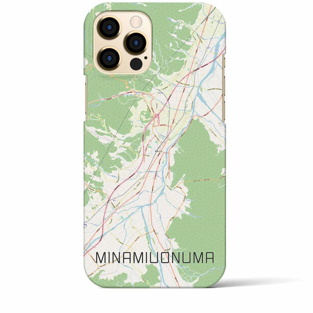 【南魚沼（新潟県）】地図柄iPhoneケース（バックカバータイプ）
