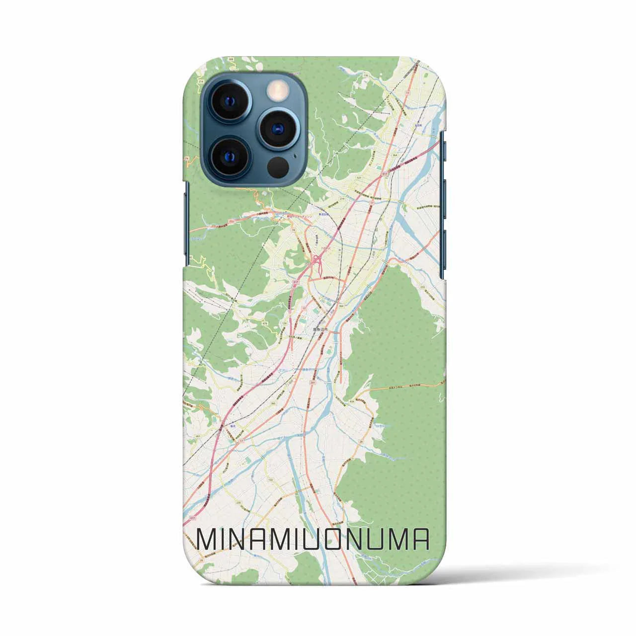【南魚沼（新潟県）】地図柄iPhoneケース（バックカバータイプ）