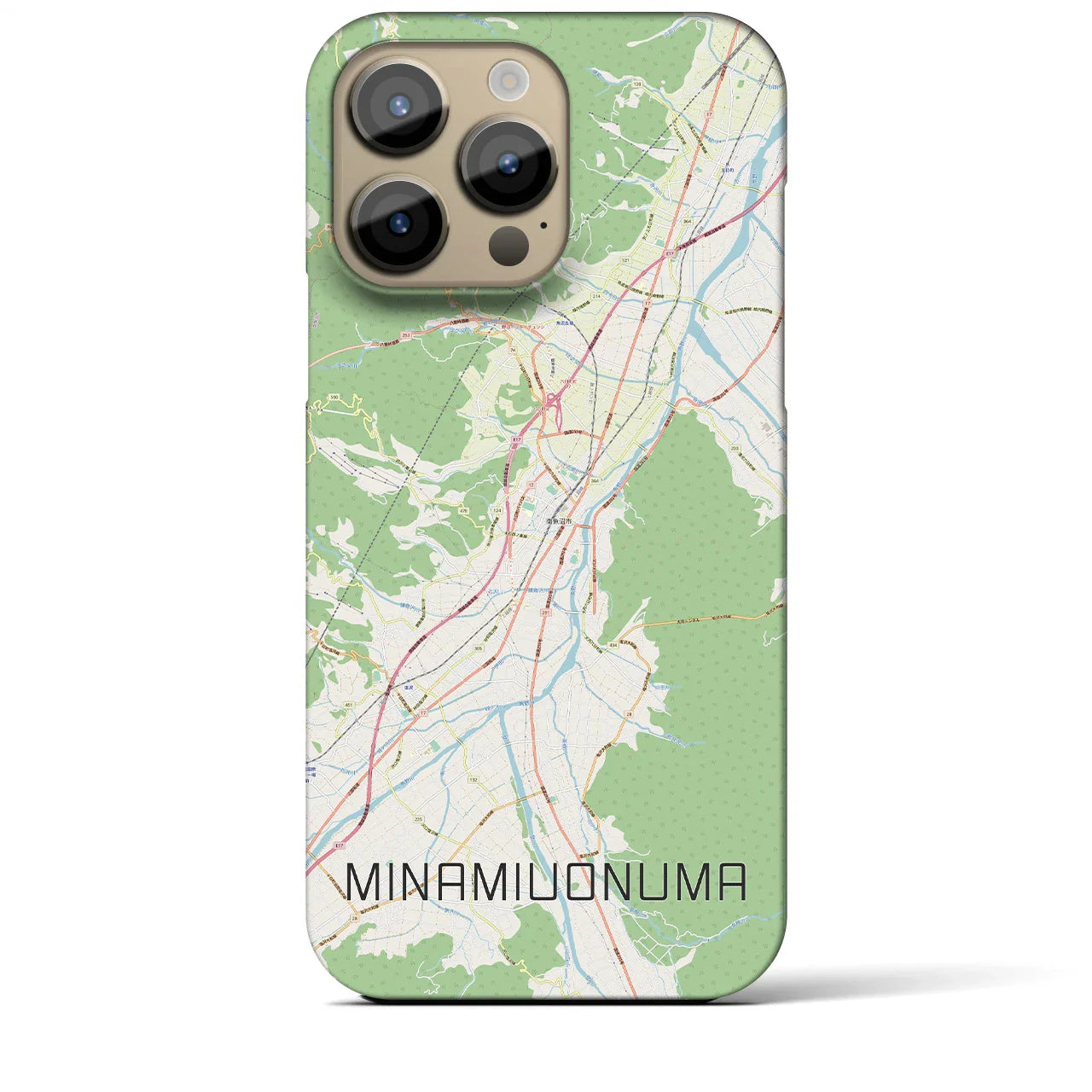 【南魚沼（新潟県）】地図柄iPhoneケース（バックカバータイプ）