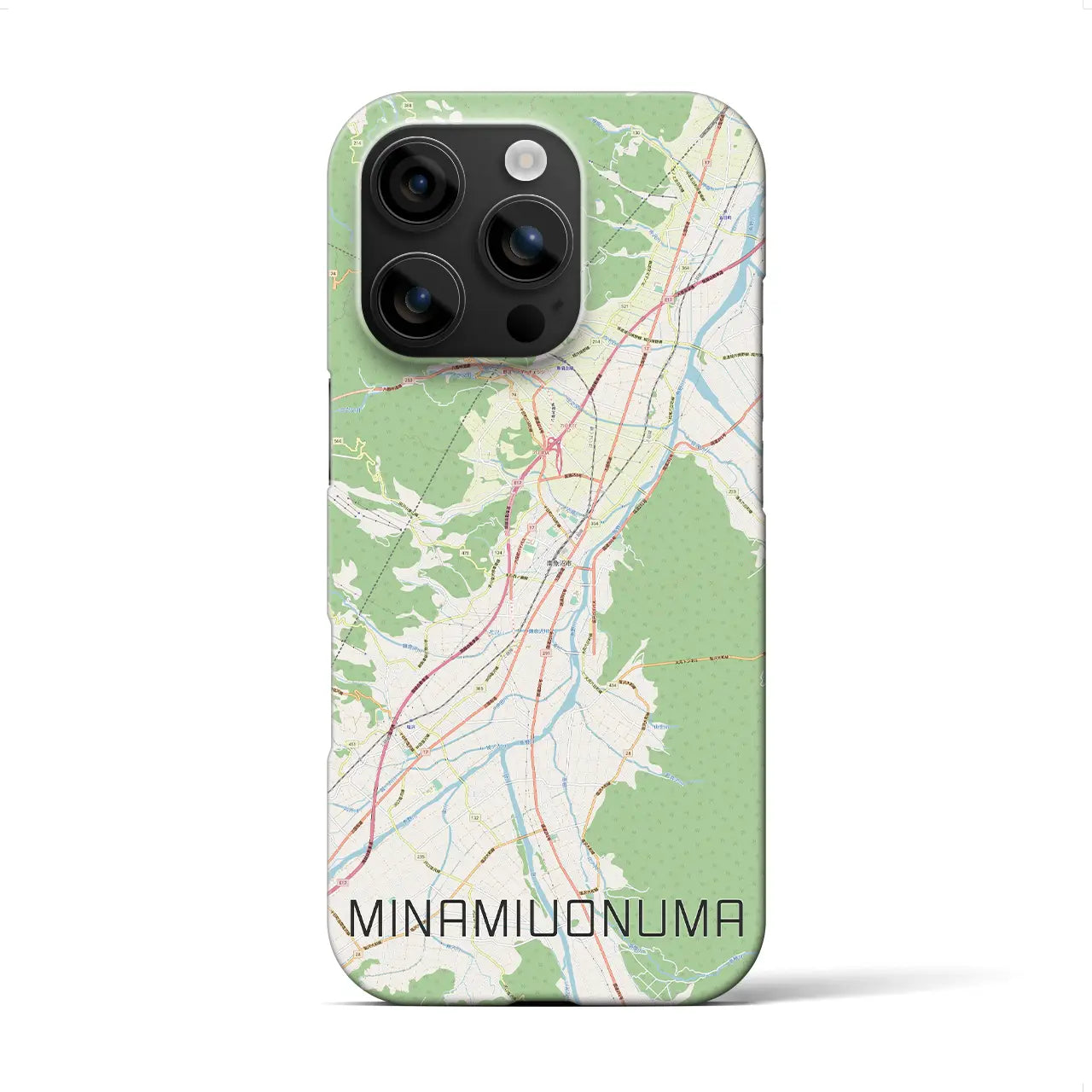 【南魚沼（新潟県）】地図柄iPhoneケース（バックカバータイプ）