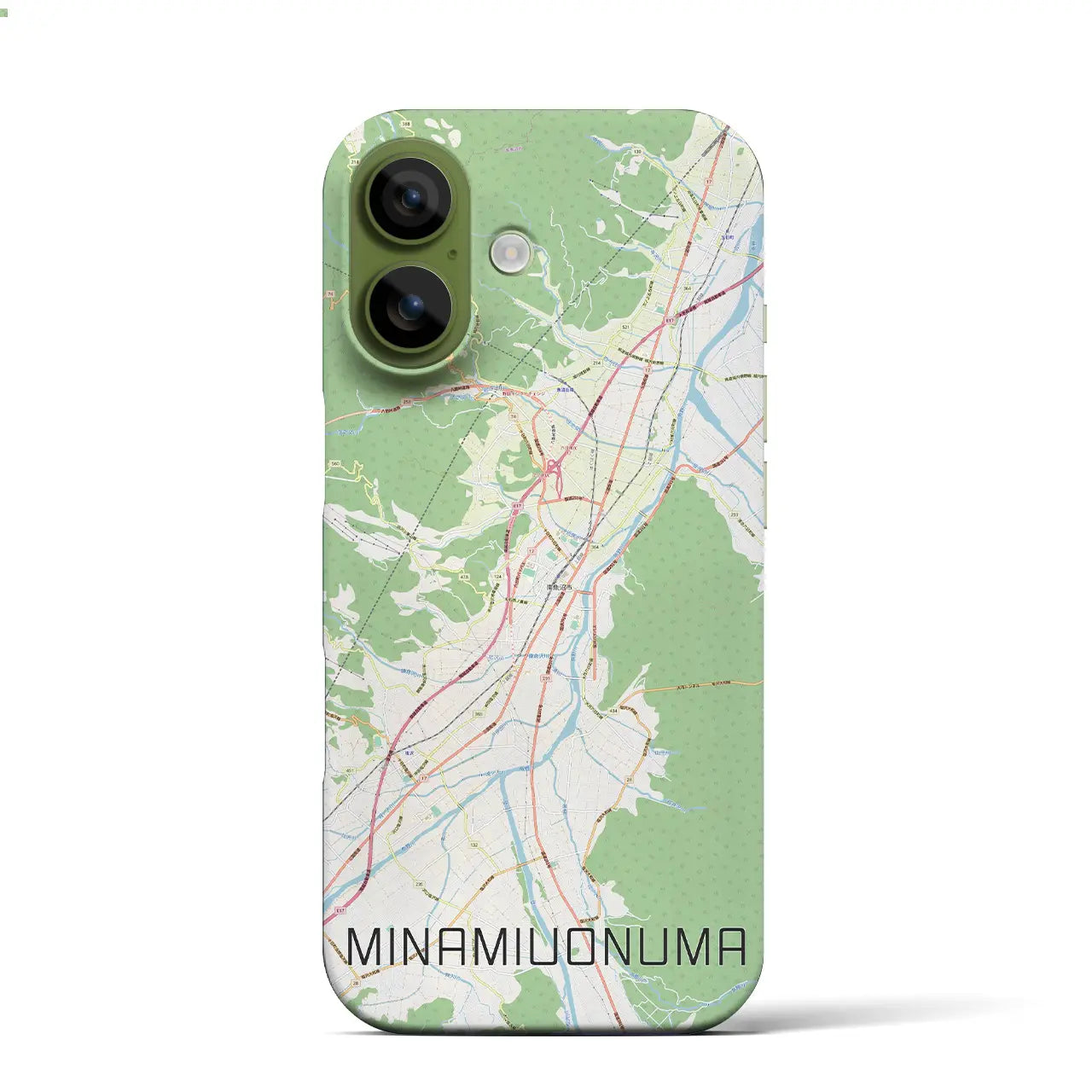 【南魚沼（新潟県）】地図柄iPhoneケース（バックカバータイプ）