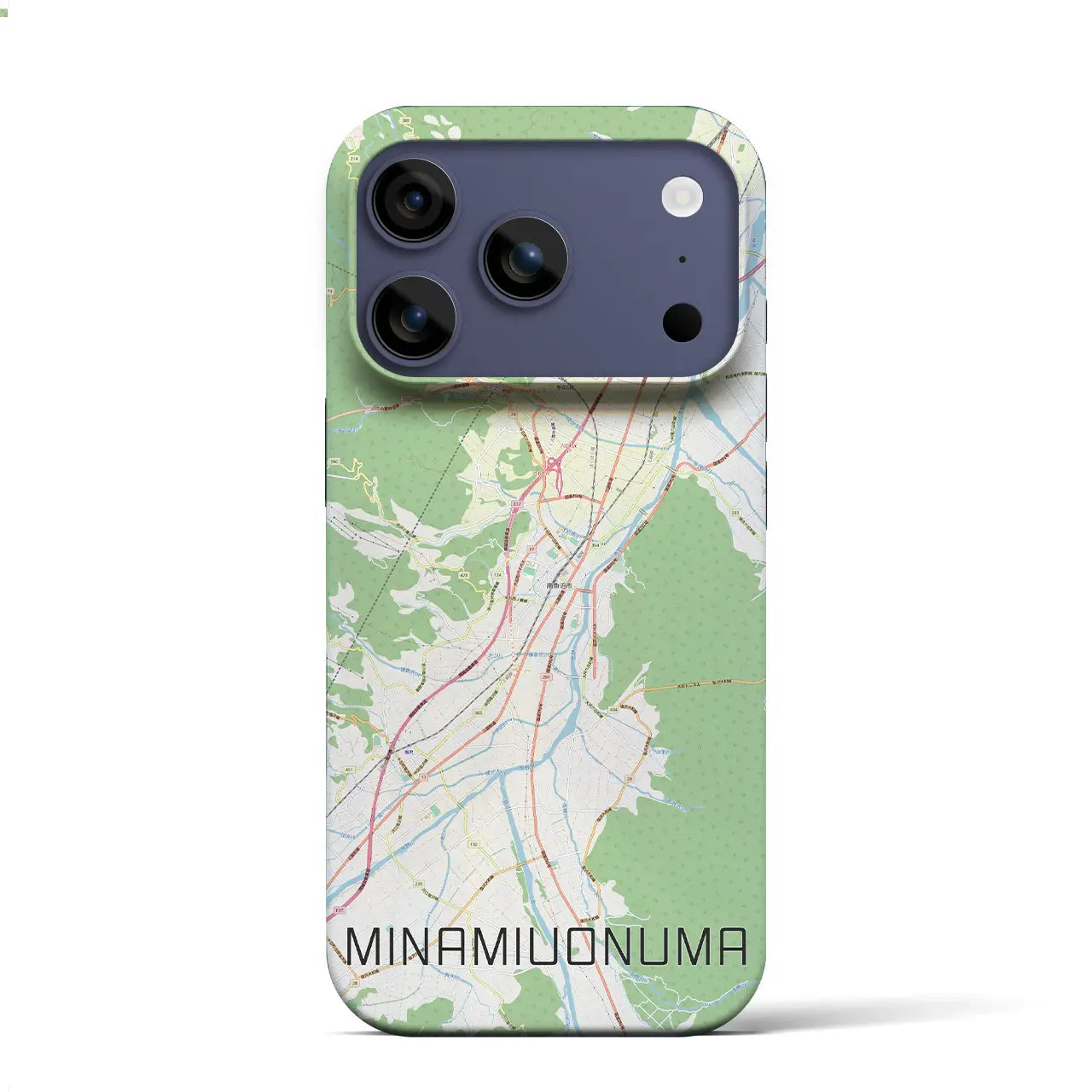 【南魚沼（新潟県）】地図柄iPhoneケース（バックカバータイプ）