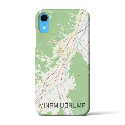 【南魚沼（新潟県）】地図柄iPhoneケース（バックカバータイプ）