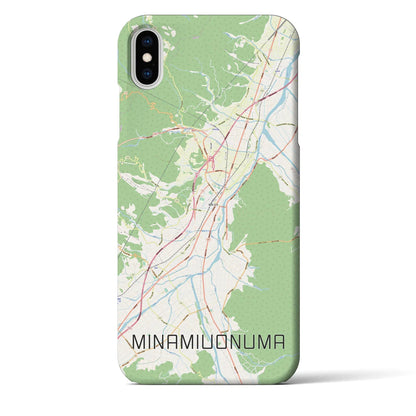 【南魚沼（新潟県）】地図柄iPhoneケース（バックカバータイプ）