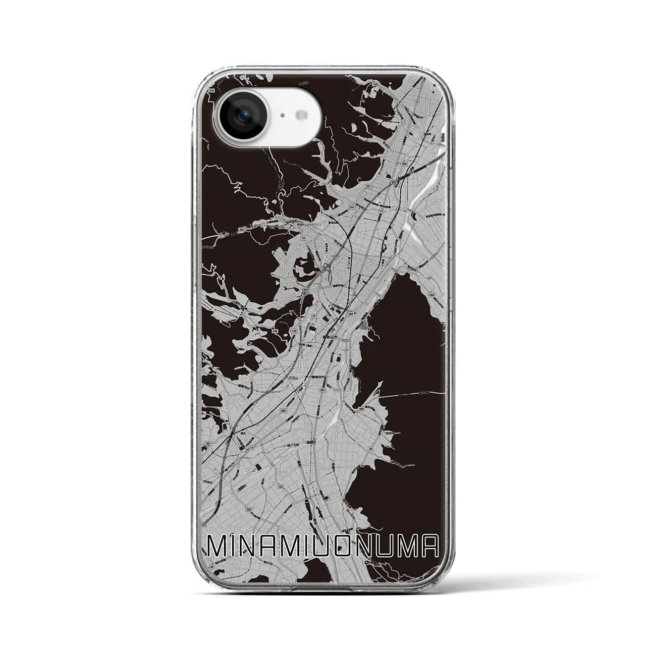 【南魚沼（新潟県）】地図柄iPhoneケース（クリアタイプ）