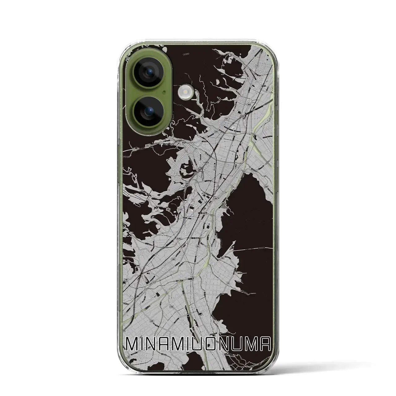 【南魚沼（新潟県）】地図柄iPhoneケース（クリアタイプ）