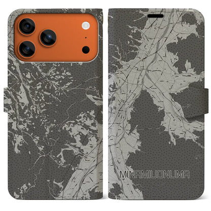 【南魚沼（新潟県）】地図柄iPhoneケース（手帳タイプ）