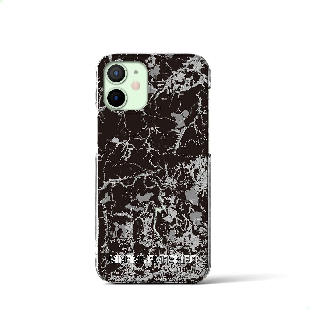 【南山城（京都府）】地図柄iPhoneケース（クリアタイプ）