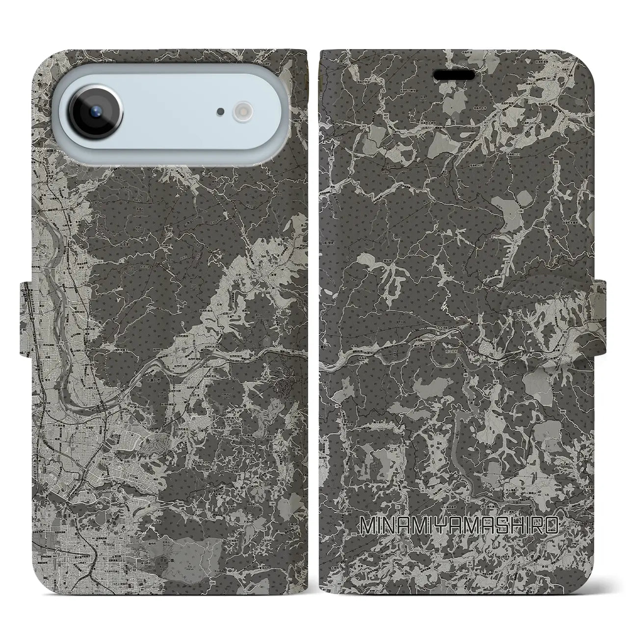 【南山城（京都府）】地図柄iPhoneケース（手帳タイプ）