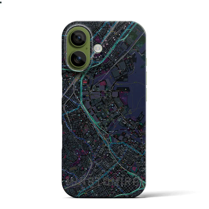 【みなとみらい（神奈川県）】地図柄iPhoneケース（バックカバータイプ）