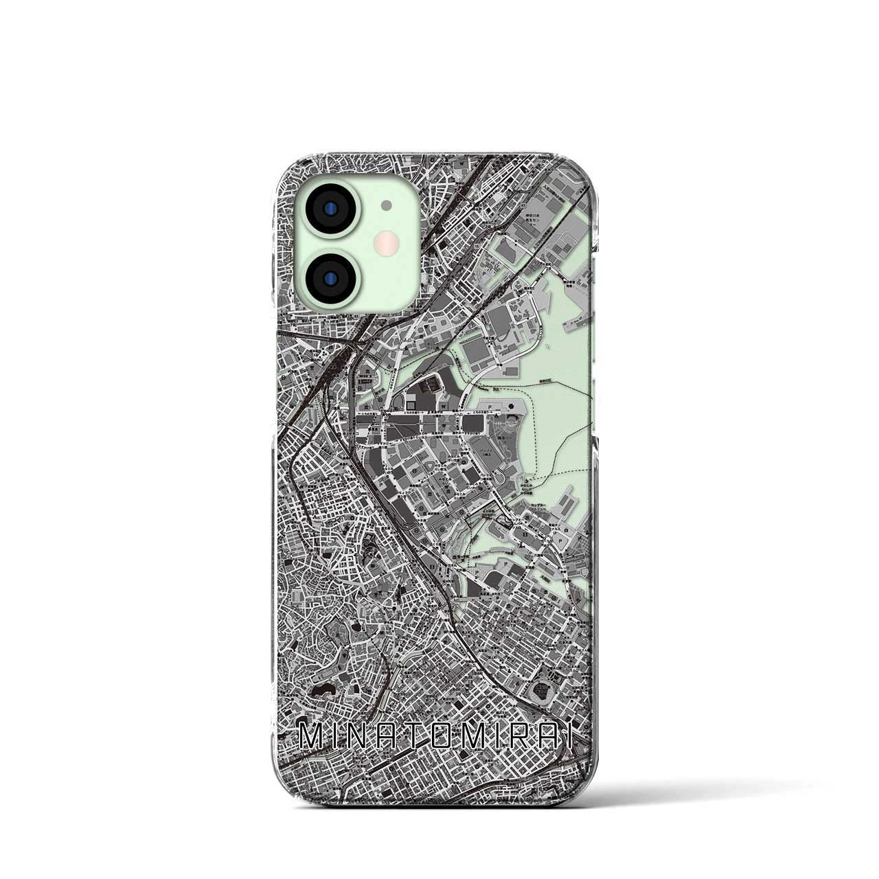 【みなとみらい（神奈川県）】地図柄iPhoneケース（クリアタイプ）