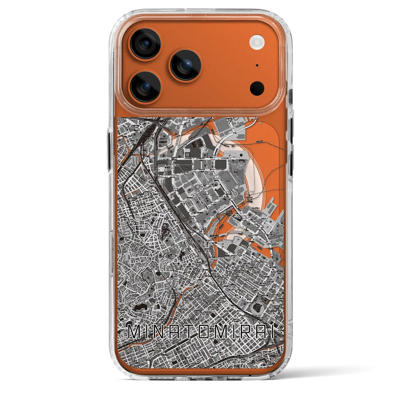 【みなとみらい（神奈川県）】地図柄iPhoneケース（MagSafeタイプ）