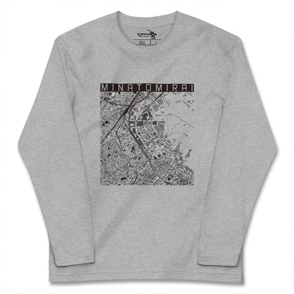 【みなとみらい（神奈川県）】地図柄ロングスリーブTシャツ