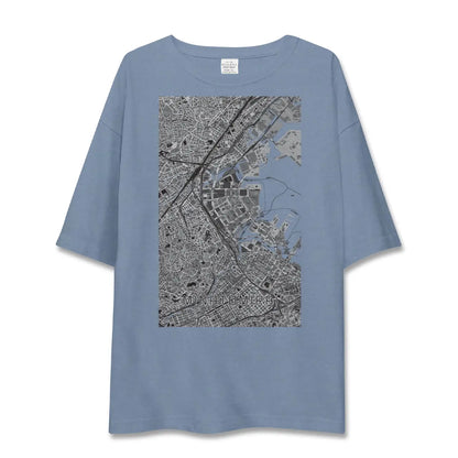 【みなとみらい（神奈川県）】地図柄ビッグシルエットTシャツ