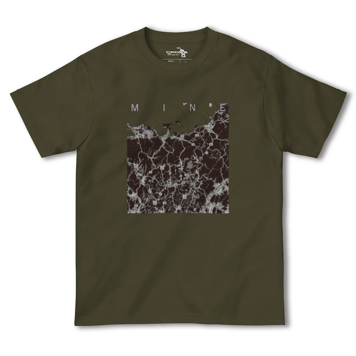 【美祢2（山口県）】地図柄ヘビーウェイトTシャツ