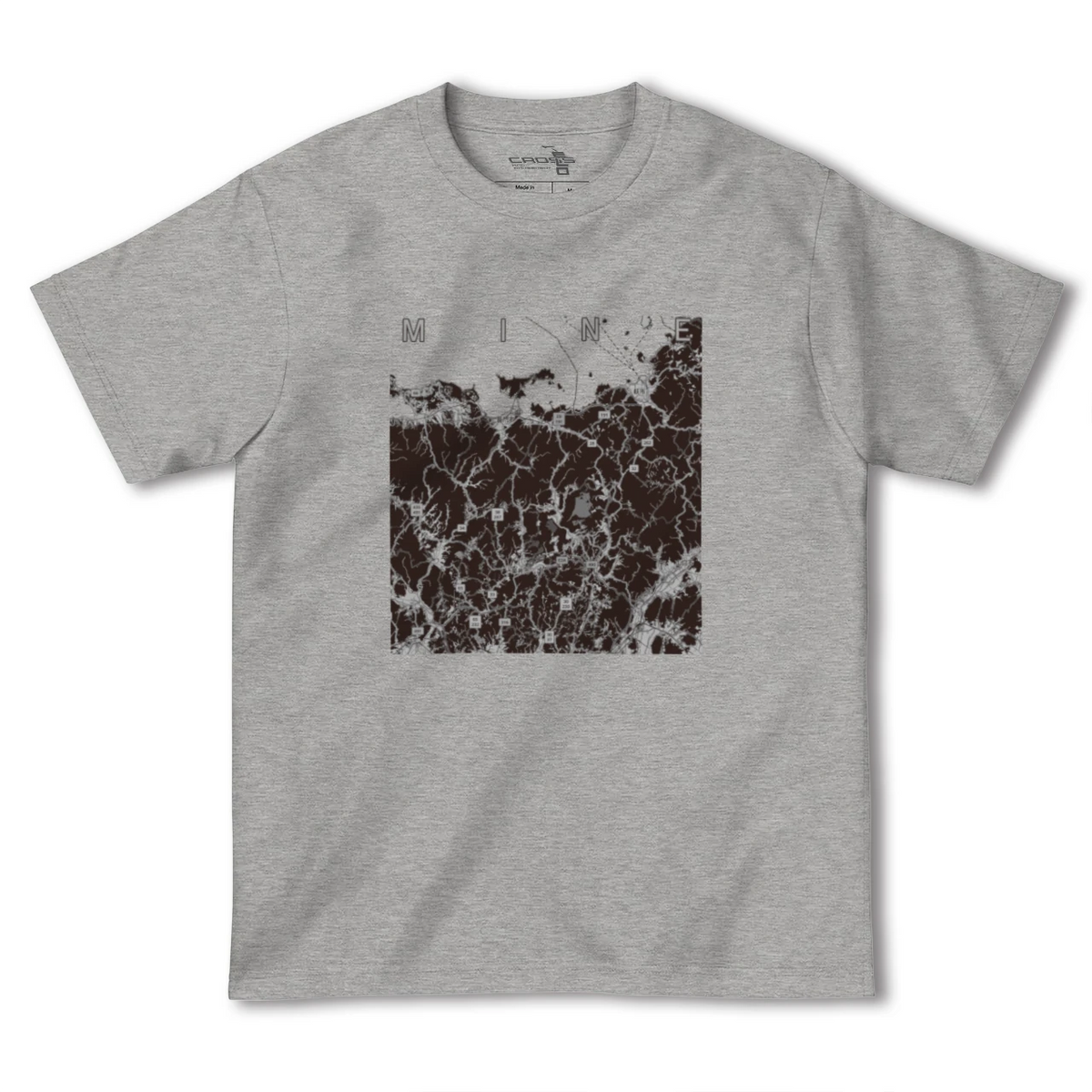 【美祢2（山口県）】地図柄ヘビーウェイトTシャツ