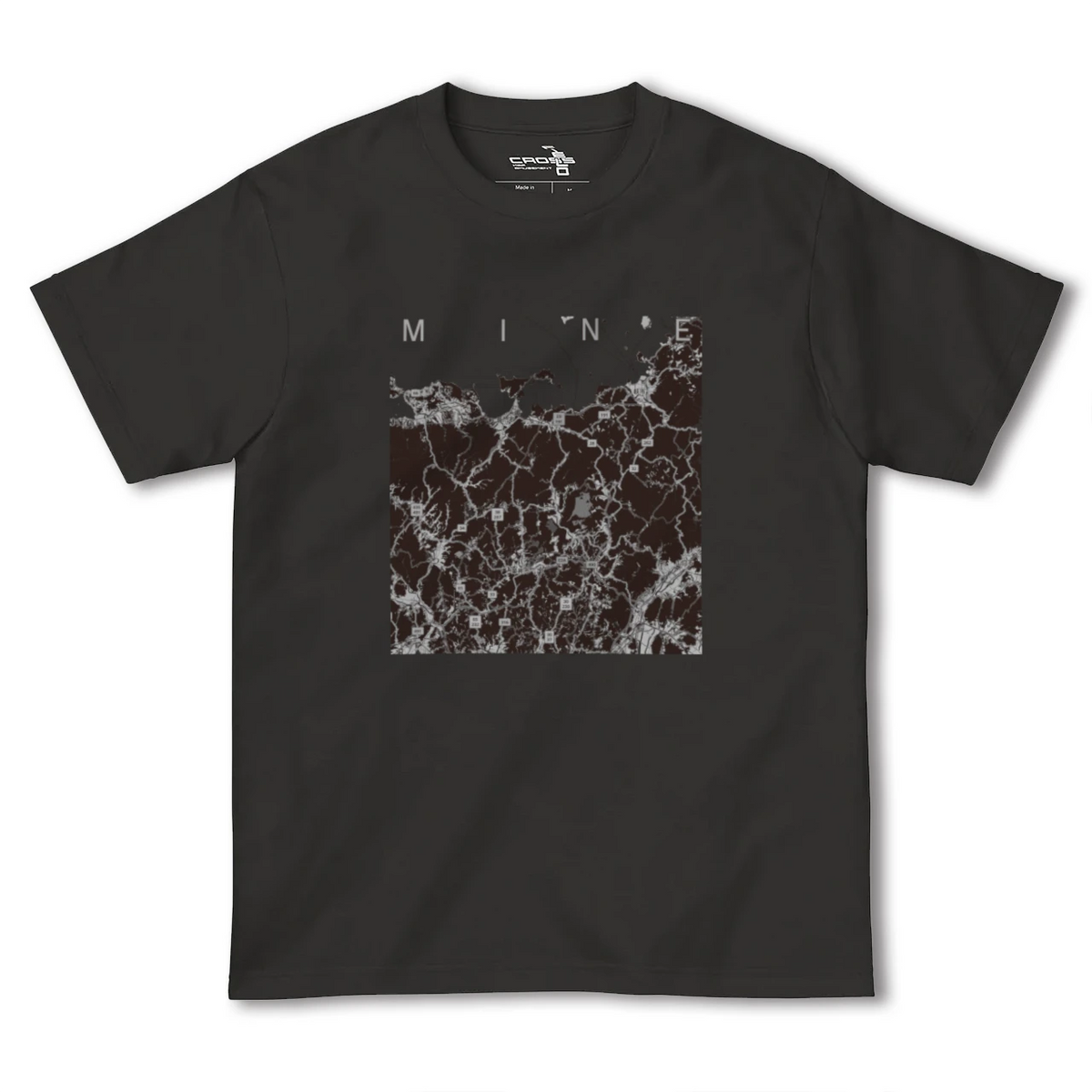 【美祢2（山口県）】地図柄ヘビーウェイトTシャツ