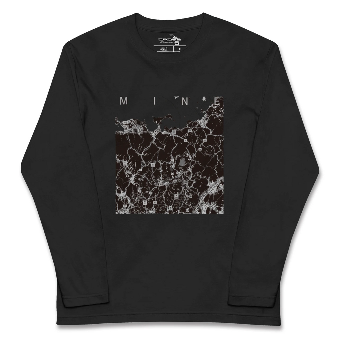 【美祢2（山口県）】地図柄ロングスリーブTシャツ