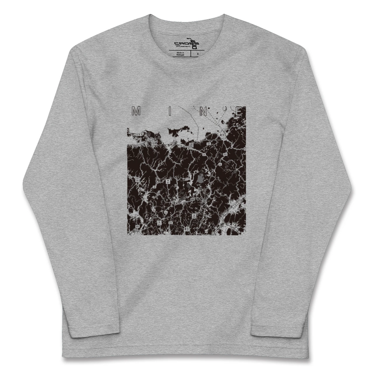 【美祢2（山口県）】地図柄ロングスリーブTシャツ