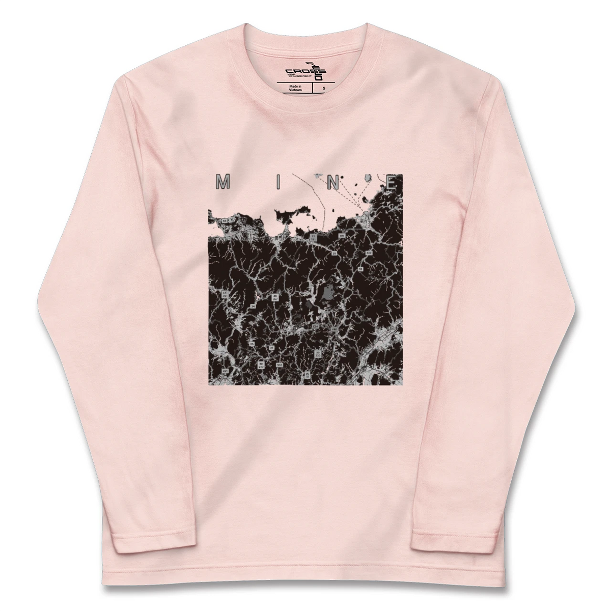 【美祢2（山口県）】地図柄ロングスリーブTシャツ