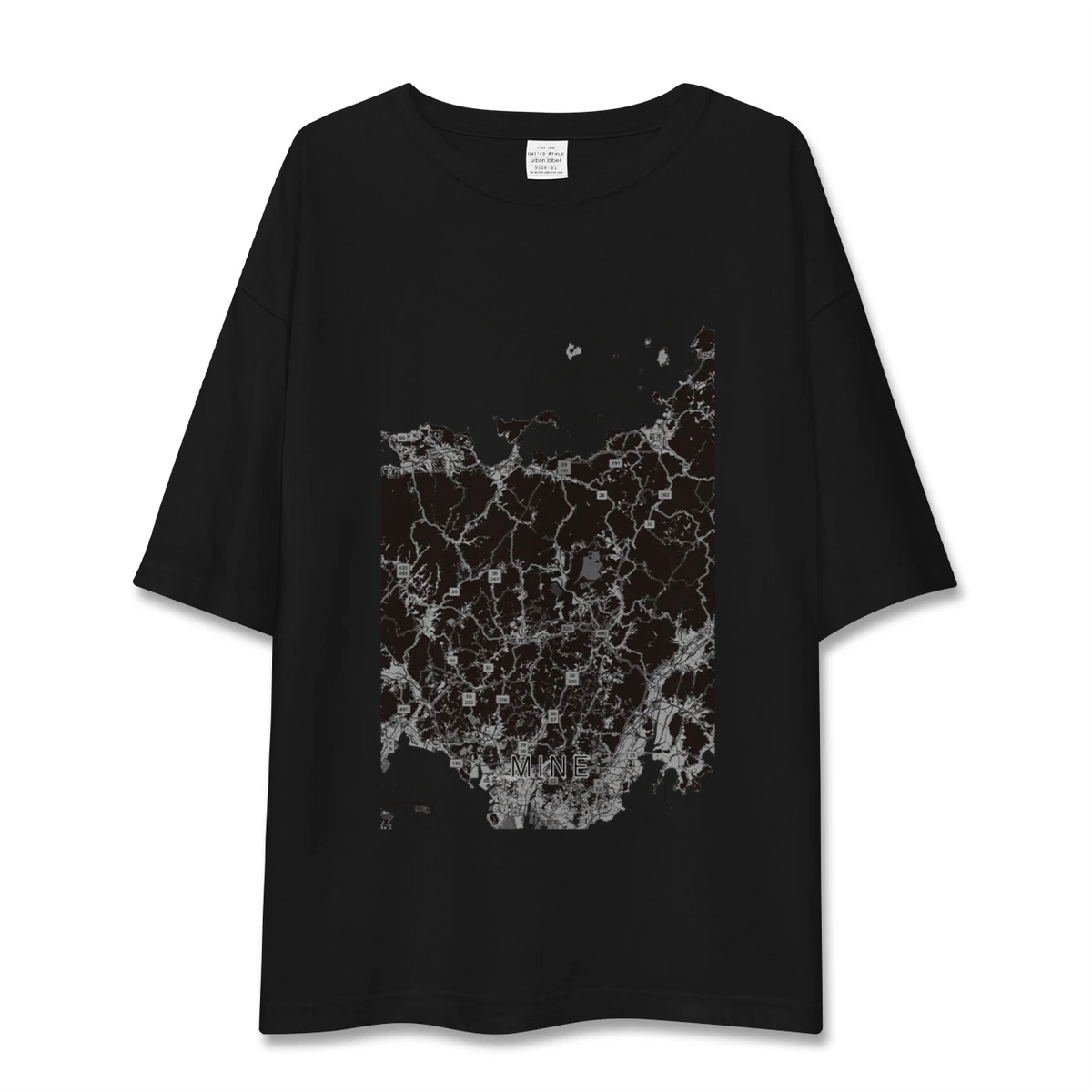 【美祢2（山口県）】地図柄ビッグシルエットTシャツ
