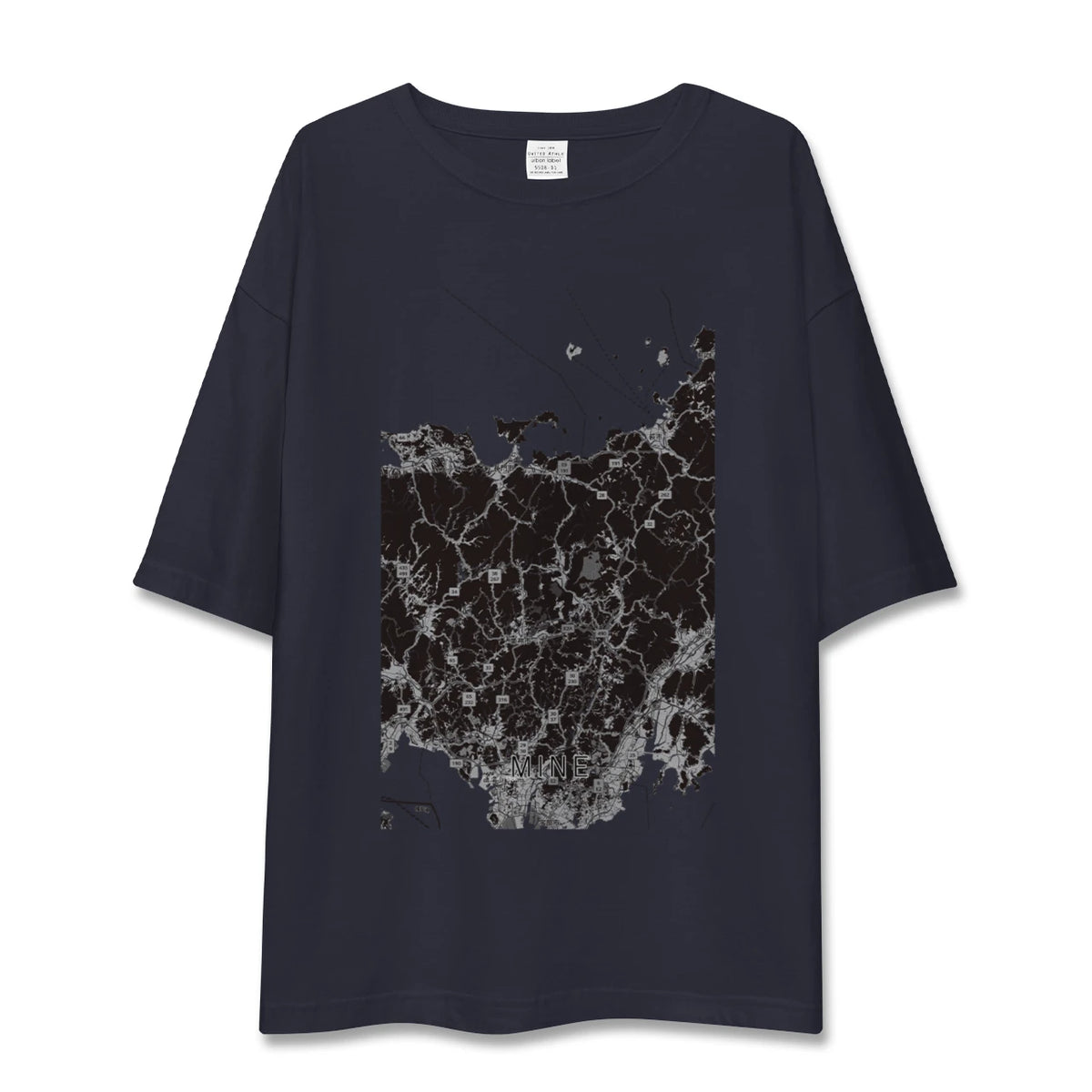 【美祢2（山口県）】地図柄ビッグシルエットTシャツ