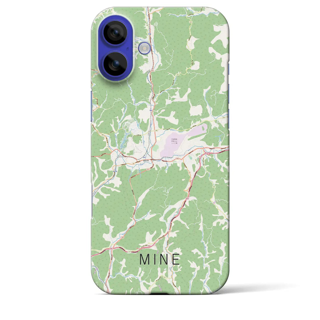 【美祢(山口県)】地図柄iPhoneケース(バックカバータイプ)ナチュラル・iPhone 16 Pro Max 用