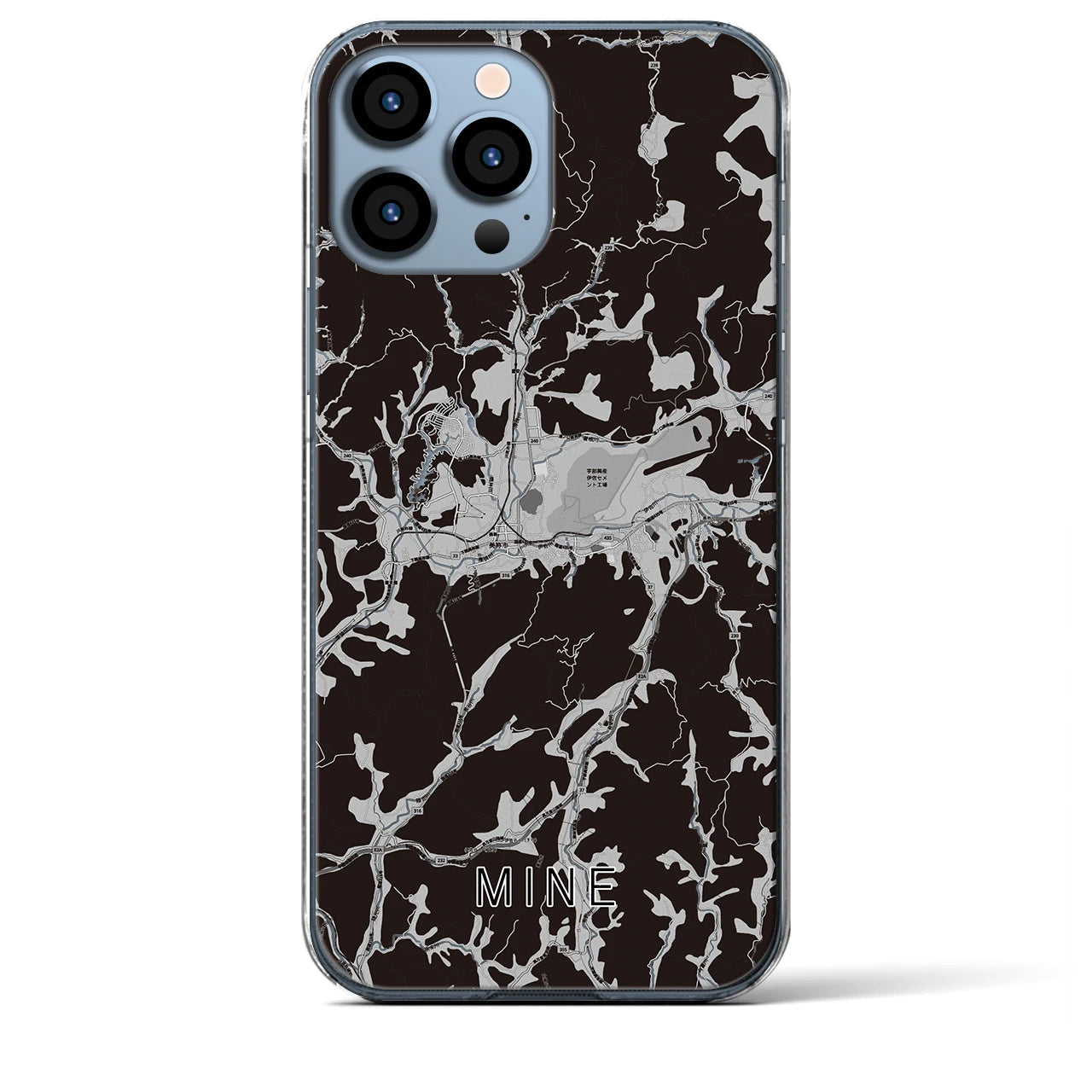 【美祢（山口県）】地図柄iPhoneケース（クリアタイプ）