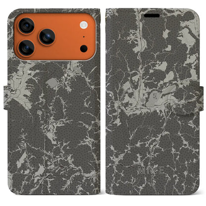 【美祢（山口県）】地図柄iPhoneケース（手帳タイプ）