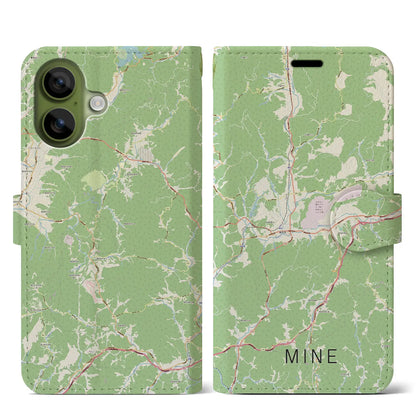 【美祢（山口県）】地図柄iPhoneケース（手帳タイプ）