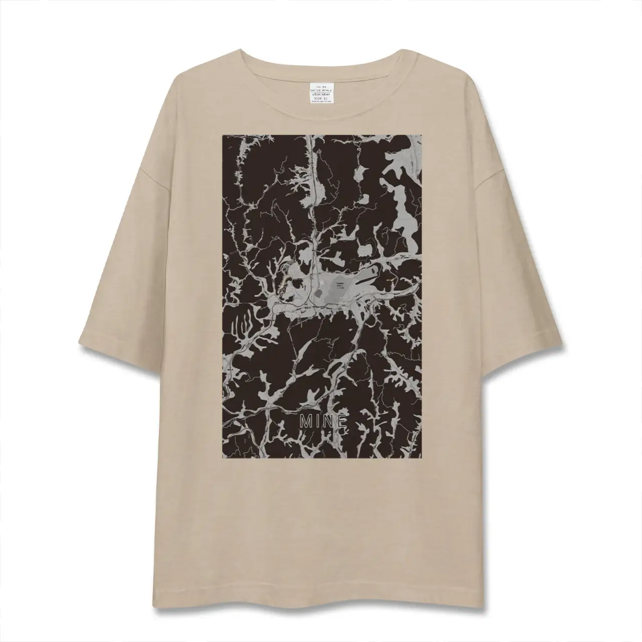 【美祢（山口県）】地図柄ビッグシルエットTシャツ