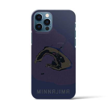 【水納島（沖縄県）】地図柄iPhoneケース（バックカバータイプ）