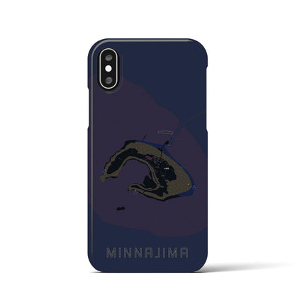 【水納島（沖縄県）】地図柄iPhoneケース（バックカバータイプ）