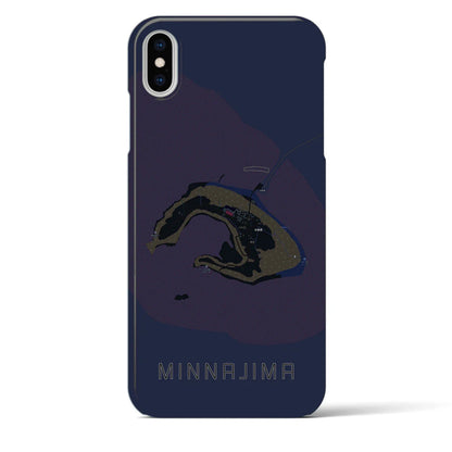 【水納島（沖縄県）】地図柄iPhoneケース（バックカバータイプ）