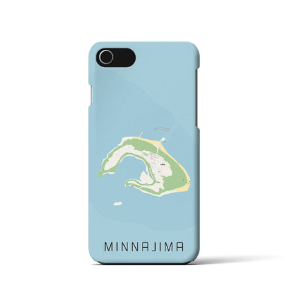 【水納島（沖縄県）】地図柄iPhoneケース（バックカバータイプ）